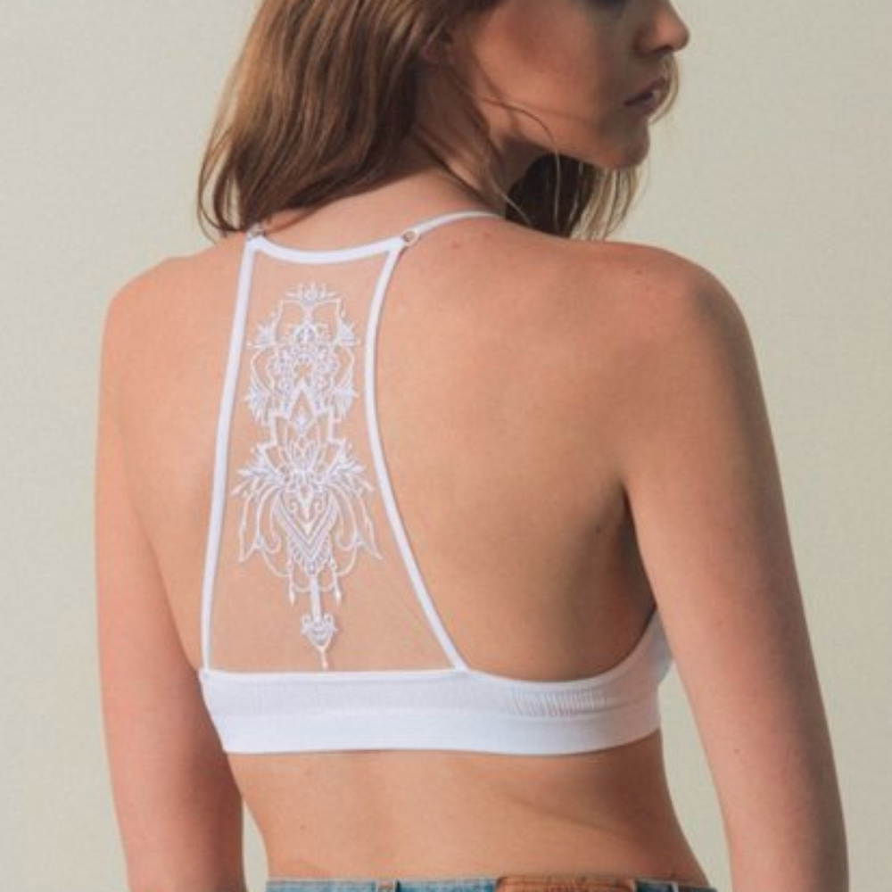 White Tattoo Bralette